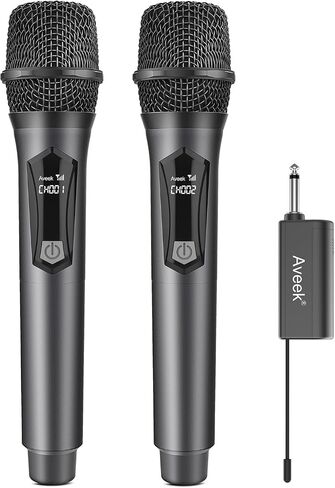 جهاز Aveek Mini Karaoke للأطفال، مكبر صوت بلوتوث محمول مع ميكروفون لاسلكي للأطفال، هدايا للبنات والأولاد - عبوتان باللون الأبيض in Kuwait