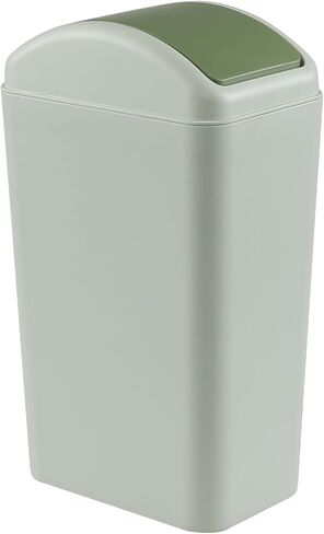 12 L Slim Garbage Can, Small Plastic Trash Can with Swing Lid, 1 Pack (Pink) in Saudi Arabia