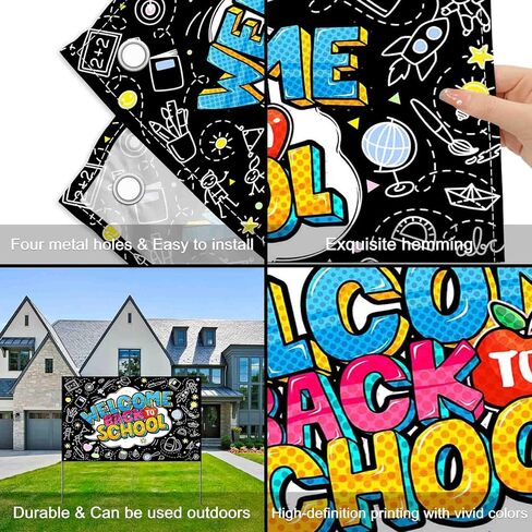 ZTHMOE 72 × 43 بوصة خلفية مرحبًا بالعودة إلى المدرسة، كل شخص لديه فرصة لإحداث فرق في خلفية التصوير الفوتوغرافي للفصل الدراسي، ديكورات الحفلات، دعائم الصور in Kuwait
