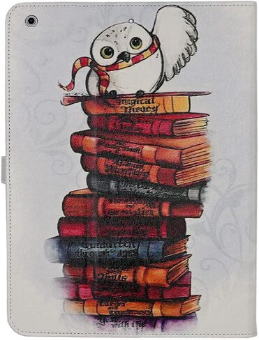Case for iPad 9th / 8th/ 7th Generation 10.2 inch 2021/2020/2019, Premium PU Leather Folding Stand Shell Soft TPU Back Cover, Magical Cute Owl in Kuwait