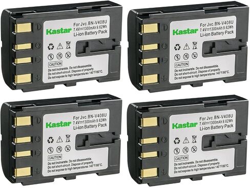 Kastar BN-V408 Battery 1-Pack Replacement for JVC GR-D90, GR-D90U, GR-D90US, GR-D91, GR-D91US, GR-D92, GR-D93, GR-D93US, GR-D94, GR-D94US, GR-D95US, GR-D230, GR-D200US, GR-D220, GR-D225 Camera in Kuwait