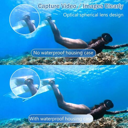 iEago RC 40M/131FT Dive Case for Insta360 One RS 1-Inch 360 Edition Underwater Photography Waterproof Housing Case with Bracket Mount Adapter Accessories in Saudi Arabia