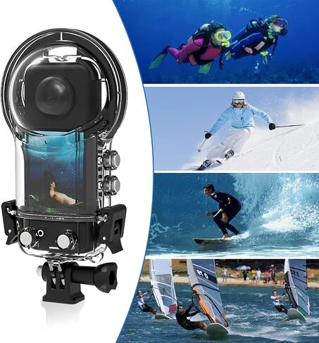 iEago RC 40M/131FT Dive Case for Insta360 One RS 1-Inch 360 Edition Underwater Photography Waterproof Housing Case with Bracket Mount Adapter Accessories in Saudi Arabia