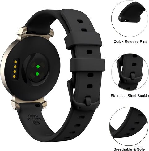 أحزمة ساعة ViCRiOR متوافقة مع الساعة الذكية Garmin Lily 2، حزام بديل من السيليكون الناعم سريع التحرير للنساء لـ Garmin Lily 2 in Saudi Arabia