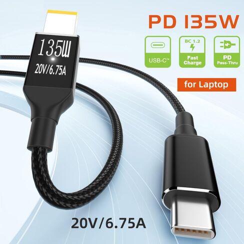 NFHK نوع C USB-C المدخلات إلى 20 فولت تيار مستمر 5.5*2.1 مللي متر انتاج الطاقة 100 واط 135 واط 140 واط 65 واط PD كبل شحن لأجهزة الكمبيوتر المحمول in Saudi Arabia