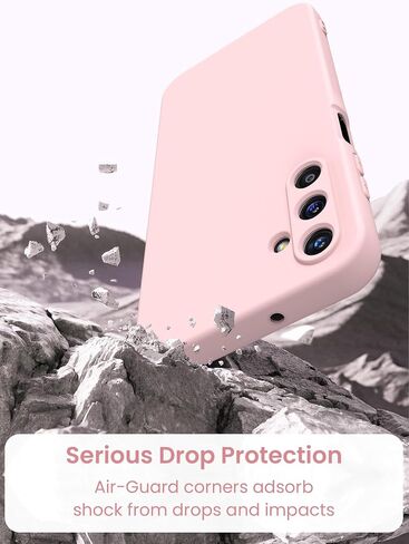 for Samsung Galaxy A15 5G Case with 2X Screen Protector, Camera Protection, Soft Anti-Scratch Microfiber Lining, Ultra Slim Liquid Silicone Protective Phone Case,Galaxy A15,Light Pink in Saudi Arabia