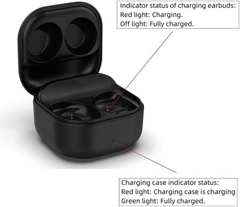 حافظة شحن سماعات الأذن لجهاز Galaxy Buds FE R400، حافظة شحن سماعات الأذن السلكية بديلة فقط صندوق شاحن سماعة الأذن مع خط USB، سماعات الأذن غير متضمنة in Saudi Arabia