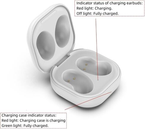 حافظة شحن سماعات الأذن لجهاز Galaxy Buds FE R400، حافظة شحن سماعات الأذن السلكية بديلة فقط صندوق شاحن سماعة الأذن مع خط USB، سماعات الأذن غير متضمنة in Saudi Arabia