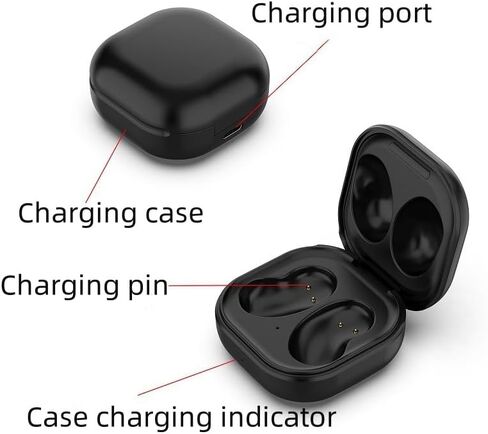 حافظة شحن سماعات الأذن لجهاز Galaxy Buds FE R400، حافظة شحن سماعات الأذن السلكية بديلة فقط صندوق شاحن سماعة الأذن مع خط USB، سماعات الأذن غير متضمنة in Saudi Arabia