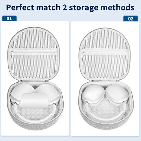 غطاء وغطاء من السيليكون 3 في 1 لسماعات Apple Airpods Max، وغطاء صلب لسماعات AirPods Max وغطاء وسادة أذن مضاد للخدش / غطاء أكواب الأذن / ملحقات غطاء عصابة الرأس (رمادي) in Kuwait