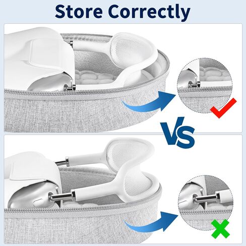 غطاء وغطاء من السيليكون 3 في 1 لسماعات Apple Airpods Max، وغطاء صلب لسماعات AirPods Max وغطاء وسادة أذن مضاد للخدش / غطاء أكواب الأذن / ملحقات غطاء عصابة الرأس (رمادي) in Kuwait