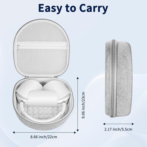 غطاء وغطاء من السيليكون 3 في 1 لسماعات Apple Airpods Max، وغطاء صلب لسماعات AirPods Max وغطاء وسادة أذن مضاد للخدش / غطاء أكواب الأذن / ملحقات غطاء عصابة الرأس (رمادي) in Kuwait