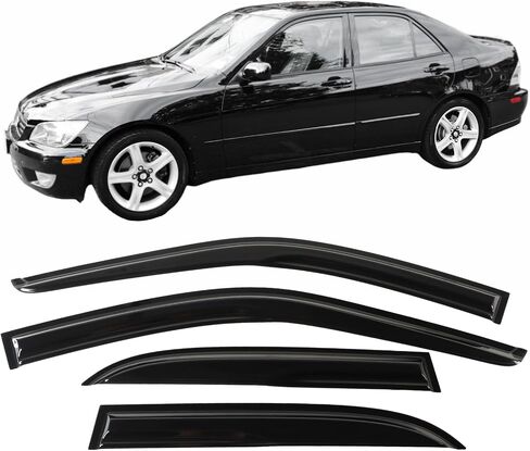 4PCS Window Visors Deflectors Vent Guards Sun Wind Rain Shield for 2014-2018 Corolla Car Window Visors in Saudi Arabia