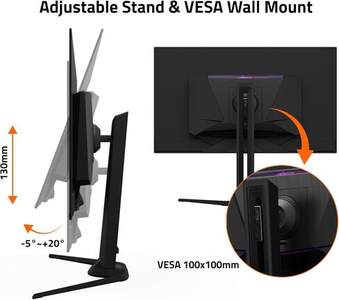 GIGABYTE - AORUS FO32U2 Pro - 32" QD OLED Gaming Monitor - UHD 3840x2160-240Hz - 0.03ms GTG - AMD FreeSync Premium Pro - Type C KVM - HDMI, DP, Type C - Height Adjustable - Black in Saudi Arabia
