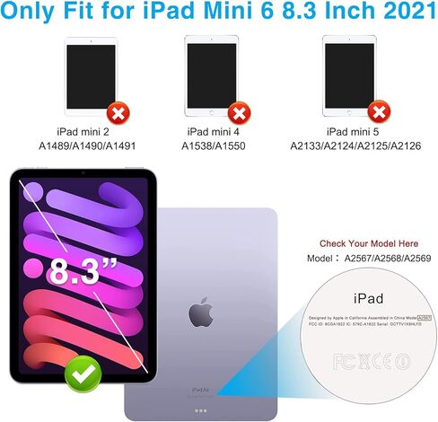 3 عبوات من واقي شاشة SPARIN متوافق مع iPad Mini 6 2021 مقاس 8.3 بوصة، واقي شاشة من الزجاج المقوى لجهاز iPad Mini الجيل السادس، استجابة عالية in Kuwait