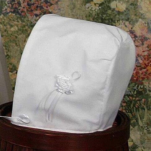 Baby Girls White Bonnet Embroidered Christening Dress Outfit in Kuwait