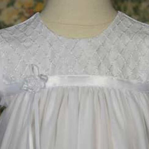 Baby Girls White Bonnet Embroidered Christening Dress Outfit in Kuwait