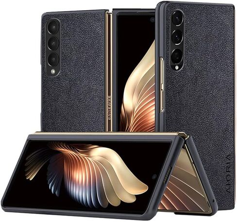 AIORIA for Samsung Galaxy Z Fold 4 Case Leather Phone Cover Retro Design Full Protective Case for Samsung Galaxy Z Fold 4 Z Fold4 5G (Orange) in Saudi Arabia