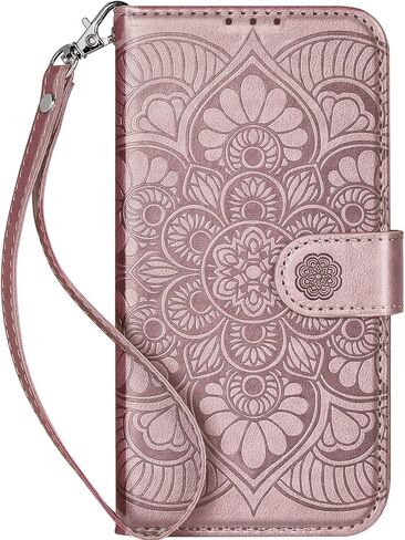Galaxy S22+ Plus Wallet Case,[RFID Blocking] 3 Card Holder Stand with Credit Card Slot PU Leather Magnetic Protective Flip Cover for Galaxy S22 Plus(Rose Gold) in Saudi Arabia
