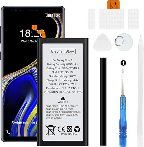 Replacement Battery for Galaxy Note 9, Lithium Polymer Replacement Battery for Samsung Galaxy N9600 N960F BN965ABC EB-BN965ABU with Repair Tool Kits in Saudi Arabia