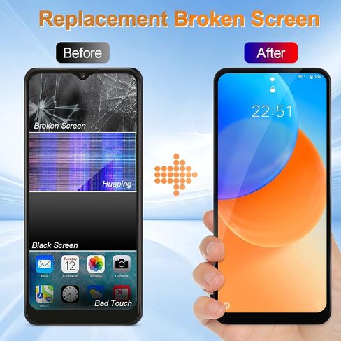 شاشة LCD بإطار أسود مقاس 6.5 بوصة لهاتف Samsung Galaxy A21s SM-A217F SM-A217M SM-A217N شاشة LCD تعمل باللمس مجموعة زجاجية بديلة + أدوات + واقي شاشة in Kuwait