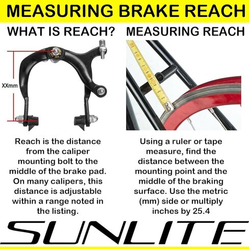 Sunlite Cruiser/MX Brake Set, 73-91mm Reach, Silver in Saudi Arabia