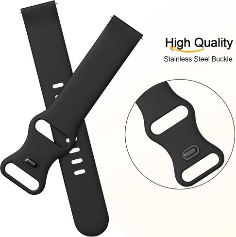 Vancle 22mm Bands for Fossil Men's Gen 6/ Fossil 5E 44mm / Fossil Gen 5 LTE/Carlyle/Garrett/Women's Julianna Smart Watch, Replacement 22mm Band Quick Released Sport Silicone Watch Strap in Saudi Arabia
