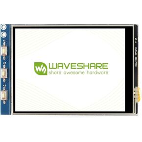 Waveshare 3.2inch Resistive Touch Display Compatible with Raspberry Pi 4B/3B+/3B/2B/B+/A+/Zero/Zero W/WH/Zero 2W Series Boards 320×240 Resolution SPI