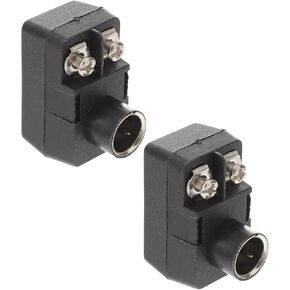 Housoutil 2PCS Right Angle Coax Connector, Cable Connector Adapter, Angle Coaxial Adapter for Coax Cable and Wall Plates Coax, Push-on Matching 75-300 Ohm