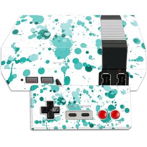 MightySkins Skin Compatible with Nintendo NES Classic Edition wrap Cover Sticker Skins Teal Splatter