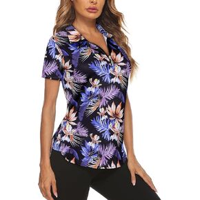 Koscacy Women's Long Sleeve Golf Tennis Polo Shirts UPF50+ Half Zip Dry Fit Workout Tops Athletic Shirt