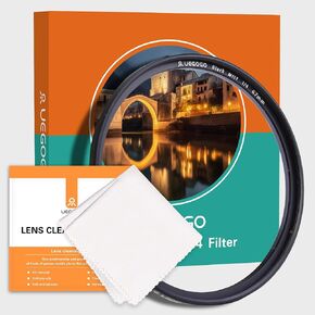 72mm Black Diffusion 1/4 Filter Mist Cinematic Effect Filter with Multi-Layer Coatings for Video/Vlog/Portrait Photography (72MM)