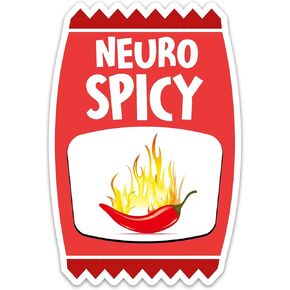 (3PCs) Neuro Spicy Sauce Packet Sticker, Autism ADHD Neutrodiversity Stickers, Mental Health Awareness Waterproof Vinyl Decals for Laptop Tumbler Notebook Water Bottle Neurodivergent Gifts 3 Inches