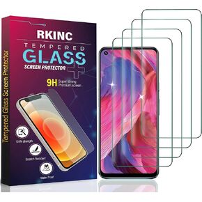 RKINC Screen Protector [4-Pack] for Samsung Galaxy A21, Tempered Glass Film Screen Protector, 0.33mm [LifetimeWarranty][Anti-Scratch][Anti-Shatter]