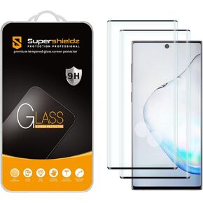 Supershieldz (2 Pack) Designed for Samsung Galaxy Note 10 Tempered Glass Screen Protector, Anti Scratch, Bubble Free (Black)