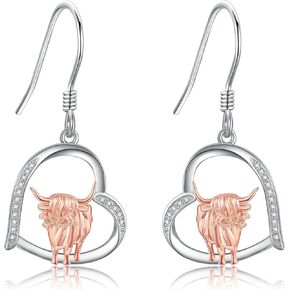 YAFEINI Dachshund Earrings 925 Sterling Silver Dachshund Dangle Drop Earrings Abalone Shell Dachshund Dog Jewelry Gifts for Women Girls