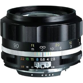 Voigtlander Apo-Skopar 90mm f/2.8 SLIIs Lens for Nikon AIS F, Black Rim