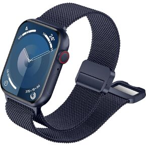 Compatible with Apple Watch Band 38mm 40mm 41mm 42mm 44mm 45mm 49mm, Stainless Steel Loop Strap Magnetic Clasp Replacement Bands for iwatch Series 9, Ultra 2, SE, Ultra 8 7 6 5 4 3 2 1, Women Men