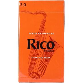 D’Addario Woodwinds Tenor Saxophone Reeds - Tenor Sax Reeds - Unfiled Cut, Thinner Vamp for Ease of Play - Strength 1.5-10 Pack