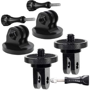 Aluminum Camera 1/4-20 Tripod Mount Adapter Screw, Threaded Mount Adapter Tripod Mount for Gopro Hero 11,10, 9, 8, 1/4 Tripod Adapter Kit for Gopro and DJI OSMO Insta 360 Action Camera