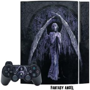 Mightyskins Protective Skin Decal Cover Sticker Compatible with Playstation 3 Console + Two PS3 Controllers - Fantasy Angel