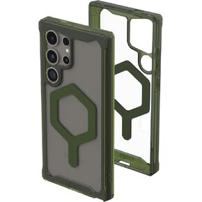 URBAN ARMOR GEAR UAG Designed for Samsung Galaxy S24 Ultra Case 6.8" Plasma XTE Black/Orange, w/Magnetic Charging & Kickstand Rugged Military Drop-Proof Impact Resistant Transparent Protective Cover
