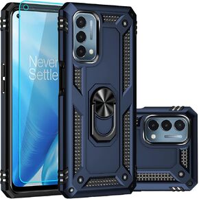 لحافظة OnePlus Nord N200 5G، مع واقي شاشة، [درجة عسكرية] 16 قدم. غطاء حماية تم اختباره من السقوط مع مسند مغناطيسي مثبت في السيارة لهاتف OnePlus Nord N200 5G، أزرق in Kuwait