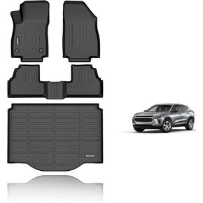 Floor Mats & Cargo Liner Custom for Chevrolet/Chevy Trax 2025 2024 & Buick Envista 2024 All Weather Protection TPE Floor Liners Front & Rear Row Full Set Accessories Black