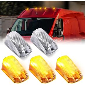 DERMOKA Rear Cab Roof Top Marker Lights Led Clearance Running Lamps for 2014-2020 Dodge Ram ProMaster 1500 2500 3500 (5PCS)