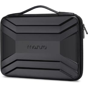 MOSISO 13-13.3 inch Laptop Sleeve with Handle, Waterproof Shockproof Protective Symmetrical Trapezoid EVA Computer Bag Carrying Case Compatible with MacBook Air/Pro 13.3 inch, Dell XPS 13 inch, Black