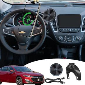 for Chevy Malibu Phone Mount 15W Fast Wireless Charger for 2024 Chevy Malibu Phone Holder 2024 Chevy Malibu Accessories Custom Fit Malibu 2016-present Compatible for All Cell Phones