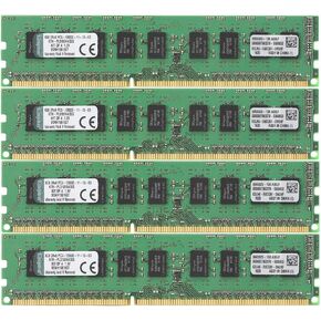 Kingston Technology 32GB Kit of 4 (4 x 8GB) DDR3 1600MHz PC3-12800 ECC DIMM Memory for Select HP/Compaq Desktops KTH-PL316EK4/32G