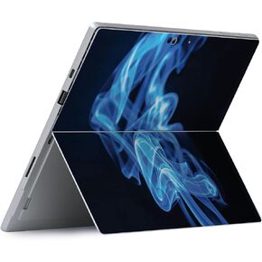 MightySkins Skin Compatible with Microsoft Surface Pro 8 - Blue Flames | Protective, Durable, and Unique Vinyl Decal wrap Cover | Easy to Apply, Remove, and Change Styles | Made in The USA