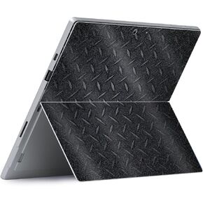 MightySkins Glossy Glitter Skin Compatible with Microsoft Surface Pro 8 - Black Diamond Plate | Protective Durable High-Gloss Glitter Finish | Easy to Apply & Change Styles | Made in The USA